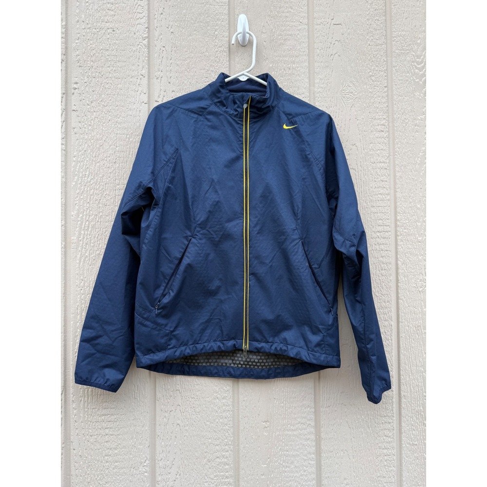Nike Small Windbreaker Navy Blue Athletic Gorpcore Polyester Swoosh Jacket